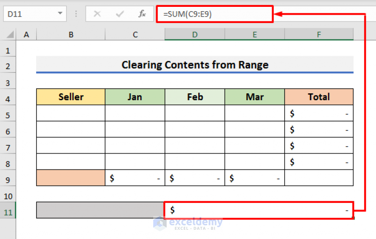 how-to-clear-contents-without-deleting-formulas-using-vba-in-excel