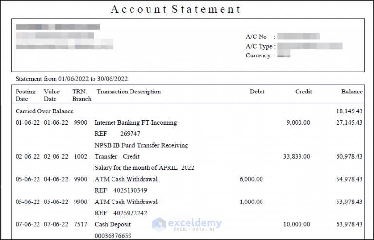 How to Convert Bank Statement Text to Excel (3 Easy Methods)