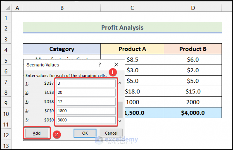 how-to-create-a-scenario-summary-report-in-excel-2-easy-ways