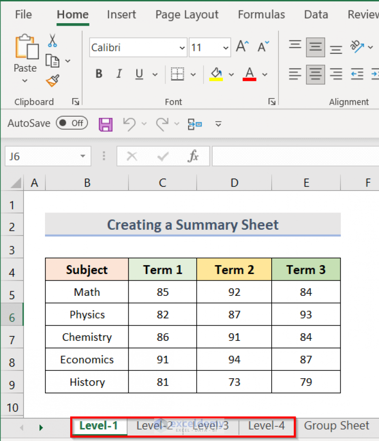 How to Create a Summary Sheet in Excel (4 Easy Ways)