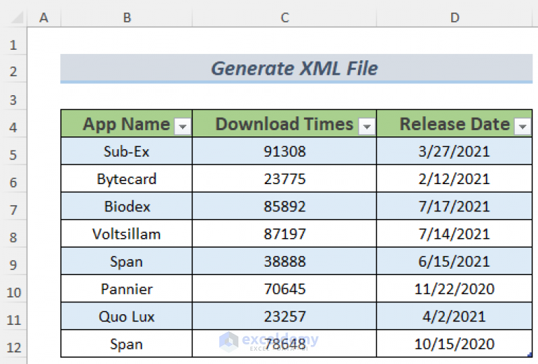How To Generate Xml File From Excel Using Macro 3 Quick Ways 0638