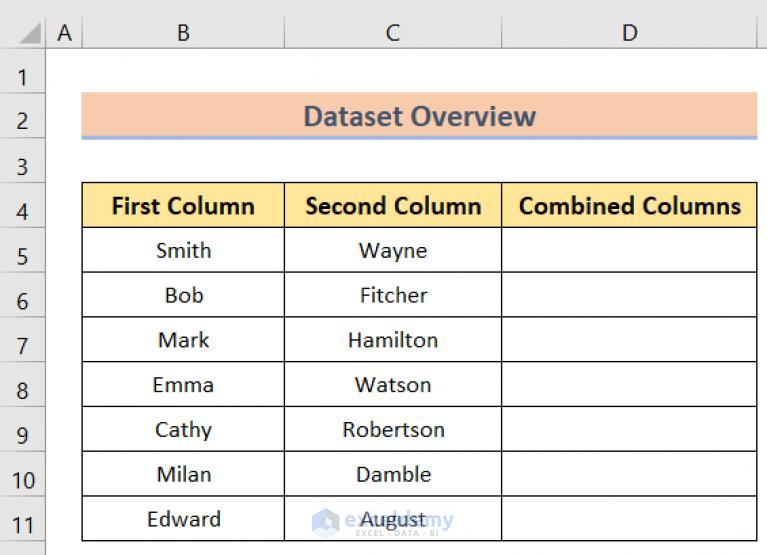 How To Join Two Columns In Excel 5 Easy Methods ExcelDemy