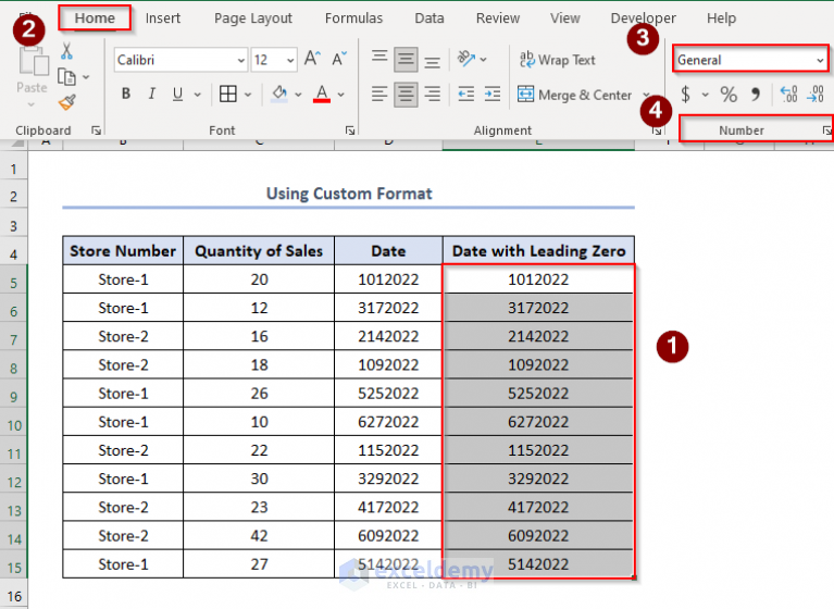 How To Add Leading Zero In Date In Excel