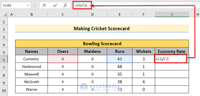  How To Make Cricket Scorecard In Excel with Easy Steps 