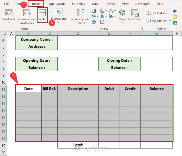 How to Make a Ledger in Excel (with Easy Steps) - ExcelDemy