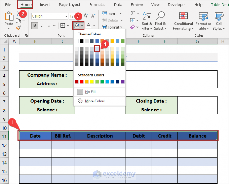 How to Make a Ledger in Excel (with Easy Steps) - ExcelDemy