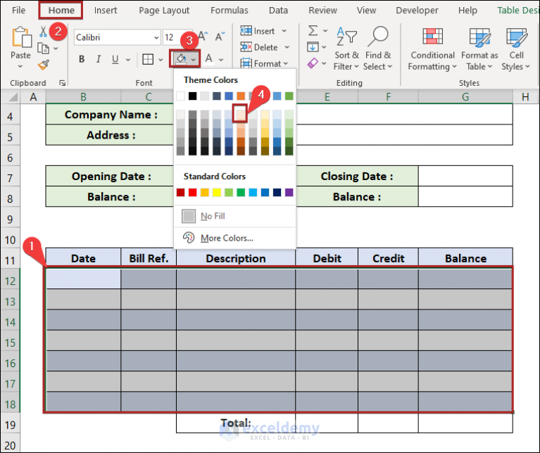 How To Make A Ledger In Excel With Easy Steps Exceldemy