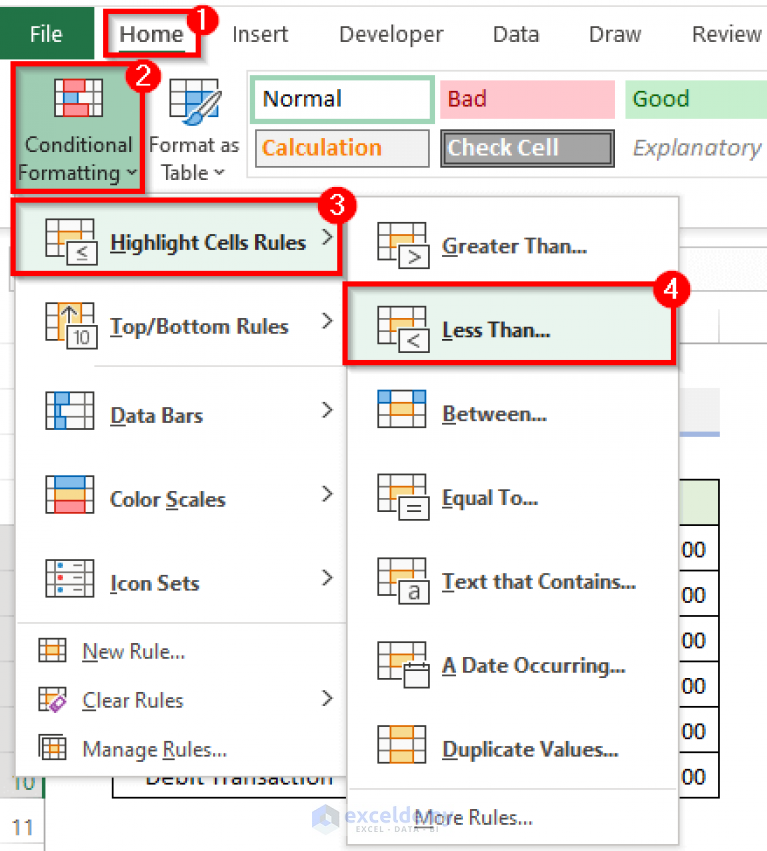 how-to-make-negative-accounting-numbers-red-in-excel-3-ways