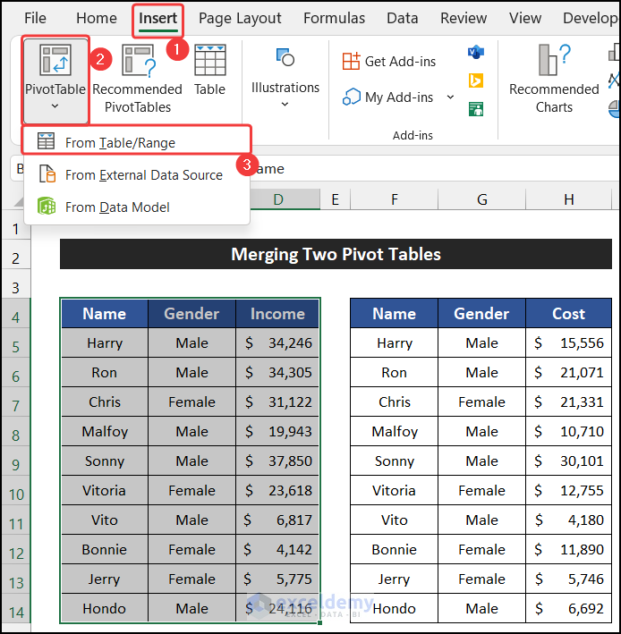 How To Merge Two Pivot Tables In Excel with Quick Steps 