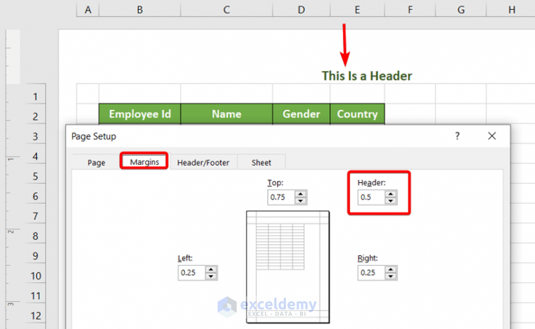 How To Move A Header In Excel