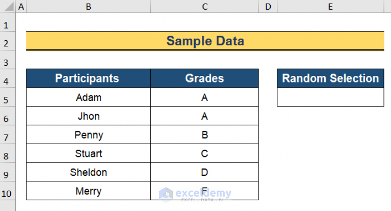 how-to-randomly-select-participants-in-excel-4-easy-ways