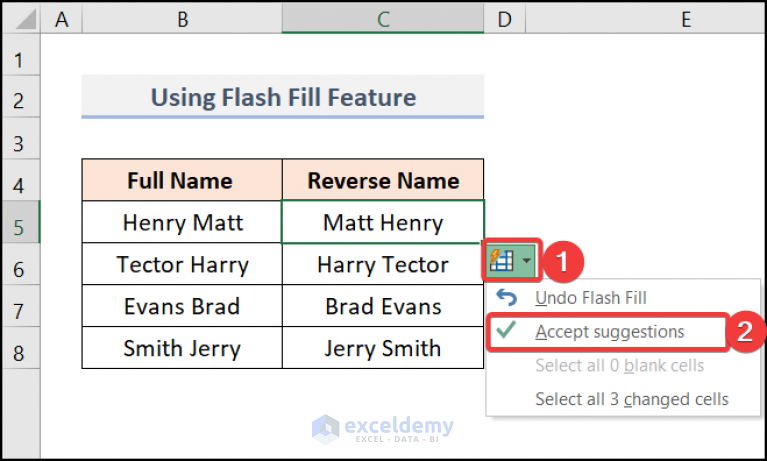 How To Reverse Names In Excel 5 Handy Methods Exceldemy 8352