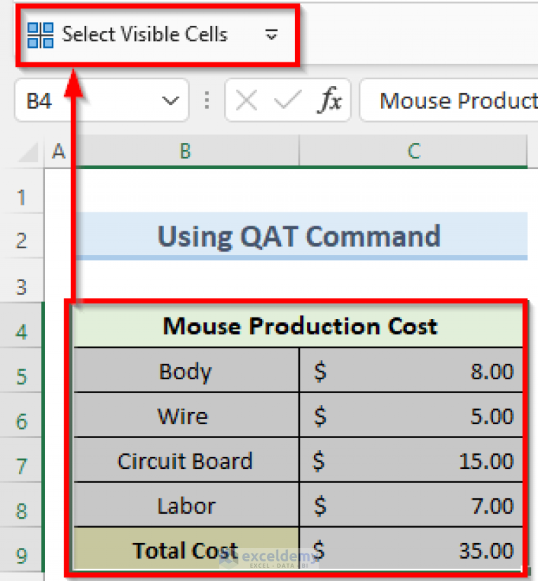 How To Select Visible Cells In Excel 5 Quick Tricks ExcelDemy