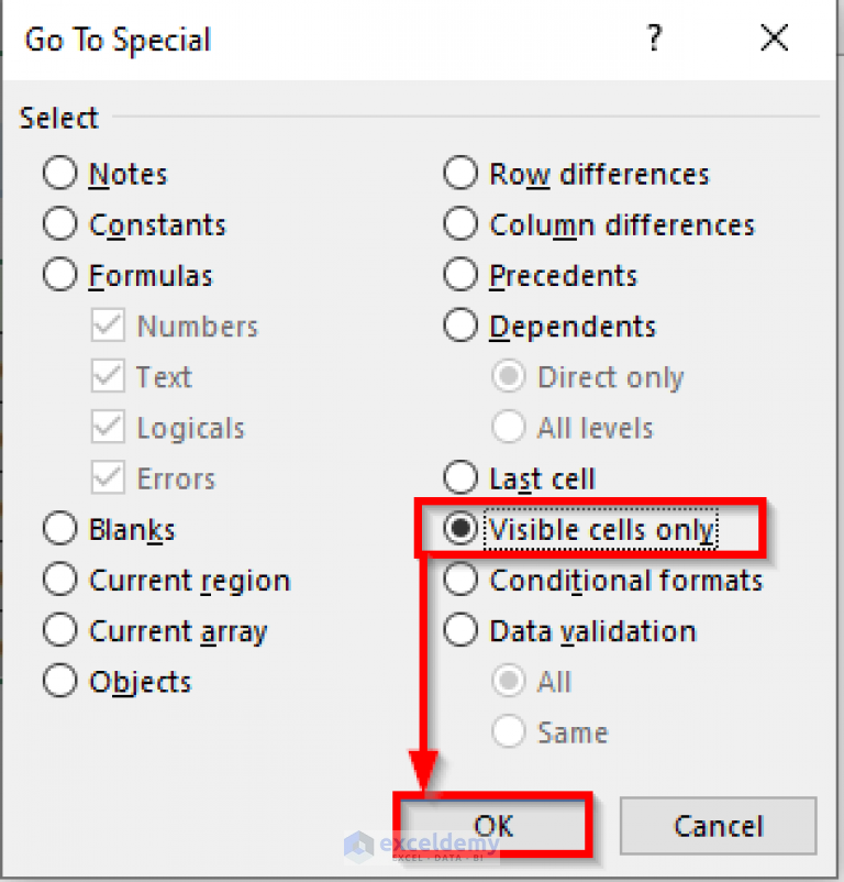 How To Select Visible Cells In Excel 5 Quick Tricks Exceldemy