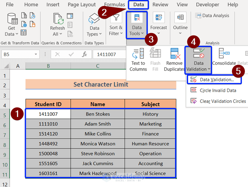 How To Set Character Limit In Excel ExcelDemy