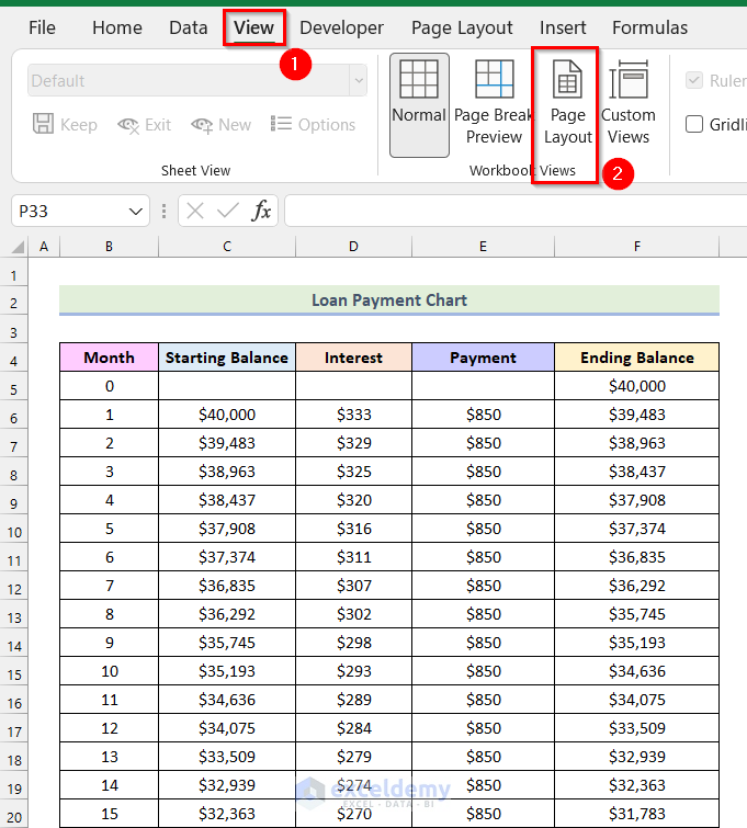 How To Show Page Number In Excel