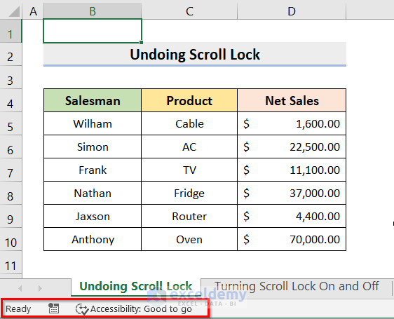 How To Undo Scroll Lock In Excel With Easy Steps Exceldemy 9595