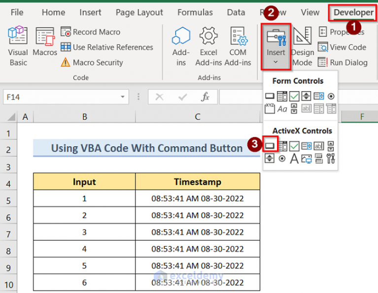 How to Insert Last Modified Date and Time in Excel Cell