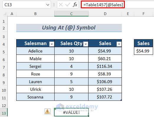 How To Reference A Dynamic Component Of A Structured Reference In Excel 6932