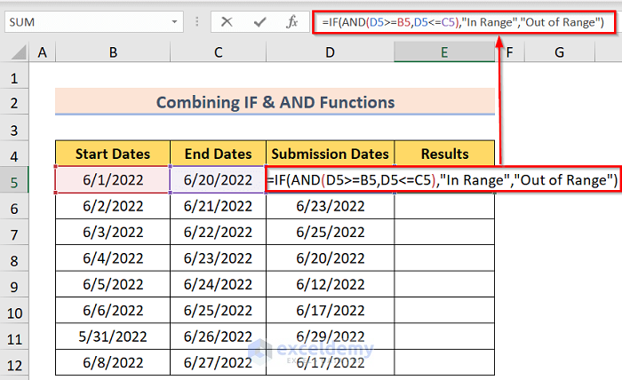 How To Return Value If Date Is Within A Range In Excel