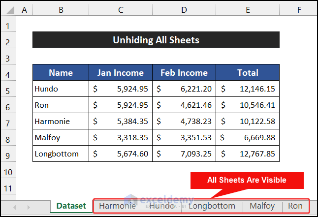 how-to-unhide-all-sheets-in-excel-using-vba-4-examples