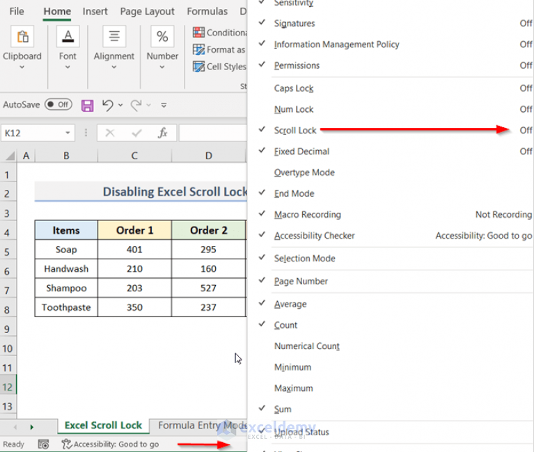 [Fixed!] Up and Down Arrows Not Working in Excel (8 Solutions)