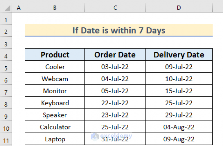 check-if-date-is-within-7-days-of-another-date-in-excel-7-ways