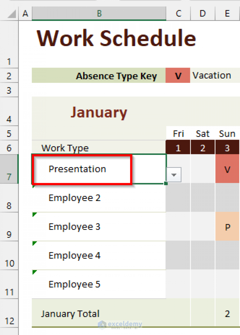 How To Create A Monthly Schedule In Excel 3 Simple Ways 