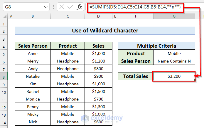 How To Use SUMIFS Function In Excel With Multiple Criteria