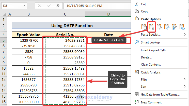 Convert Epoch Time To Date In Excel 2 Easy Methods 