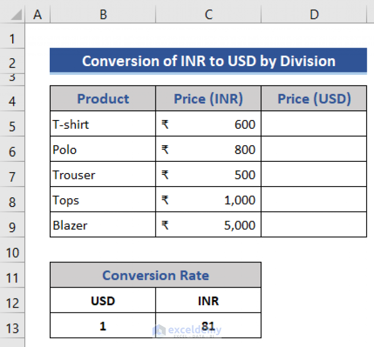 how-to-convert-cad-to-usd-in-excel-4-easy-ways-exceldemy