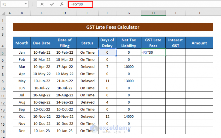 assignments late fee