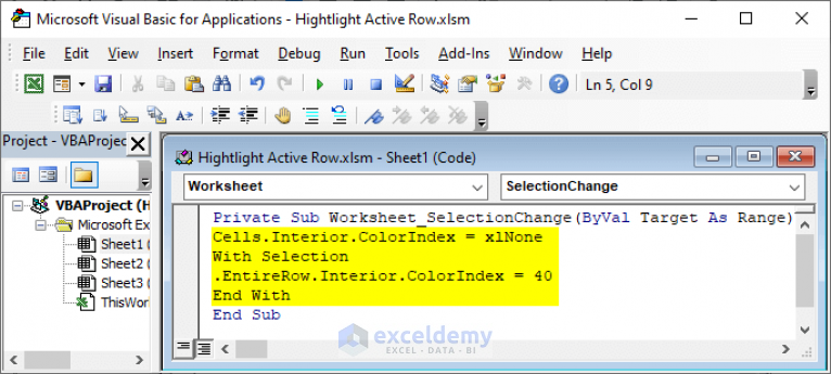 how-to-highlight-active-row-in-excel-3-methods-exceldemy