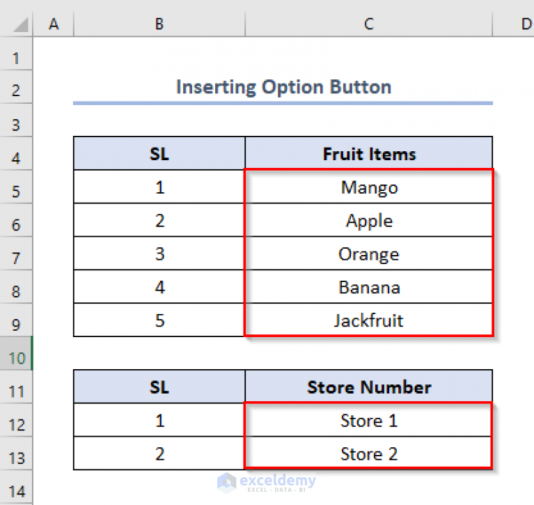 How To Add Option Button In Excel With Easy Steps Exceldemy 6142
