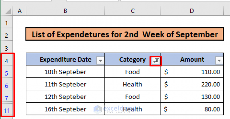 How To Average Only Filtered Cells In Excel