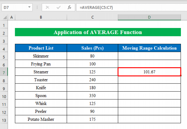 How To Calculate Moving Range In Excel 4 Simple Methods 5389