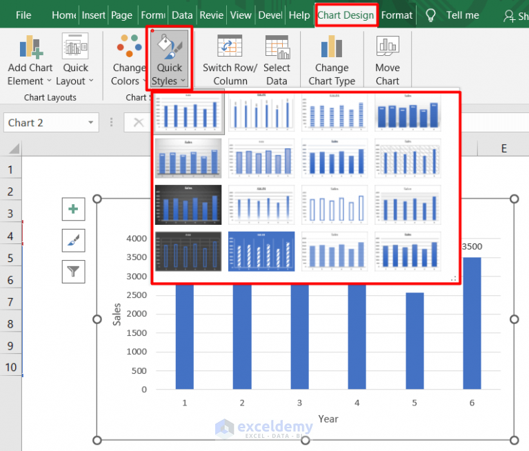 How to Change Chart Style in Excel (with Easy Steps) ExcelDemy