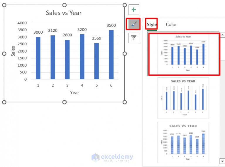 how-to-change-chart-style-in-excel