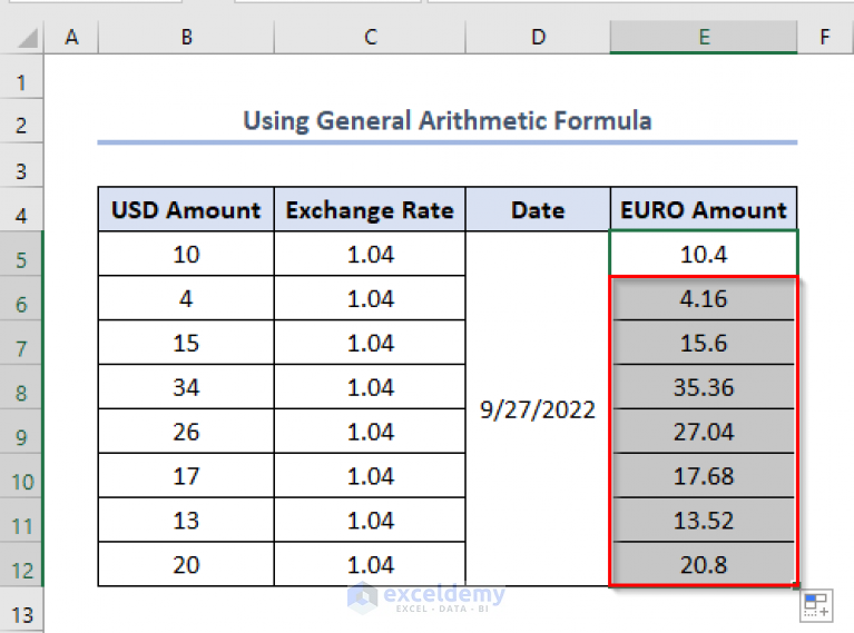 how-to-convert-usd-to-euro-in-excel-3-useful-methods