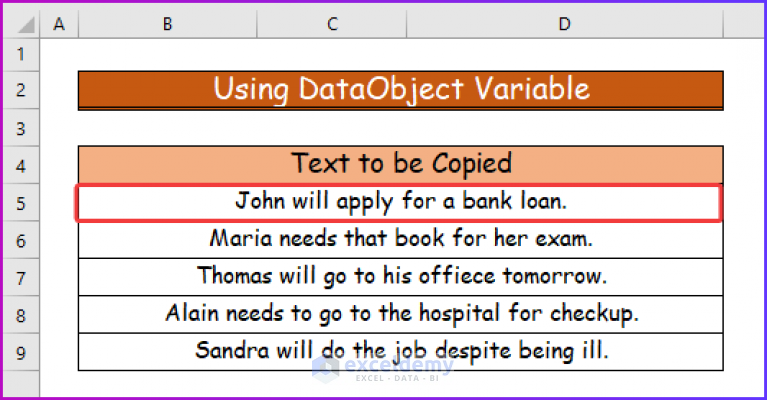 How To Copy Text To Clipboard Using Vba In Excel 2 Easy Ways 3246