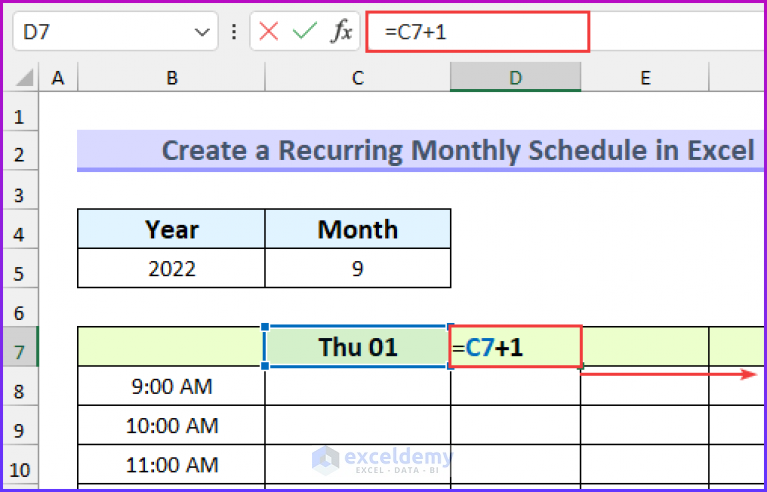 how-to-create-a-recurring-monthly-schedule-in-excel-exceldemy