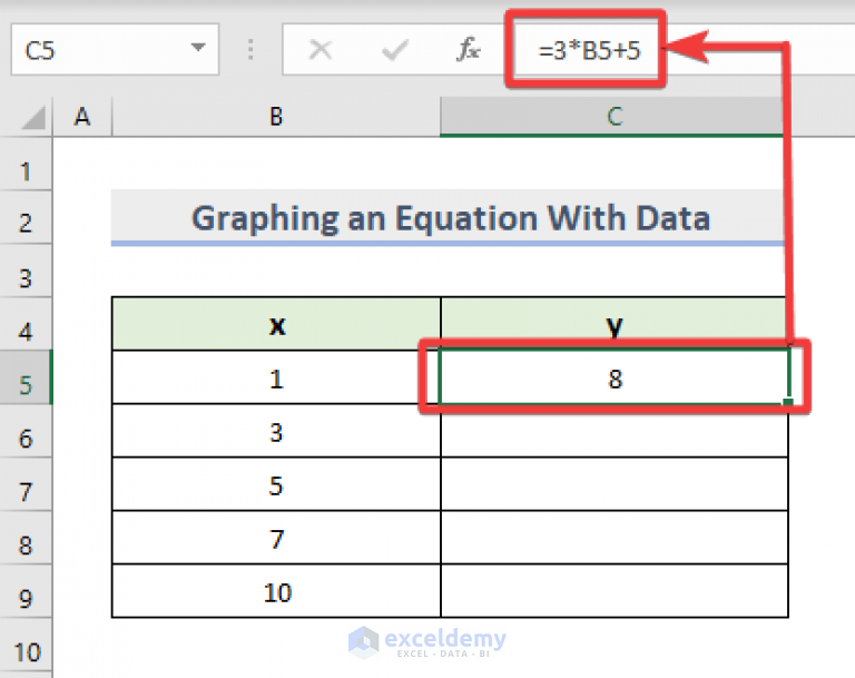 how-to-graph-a-linear-equation-in-excel-with-easy-steps