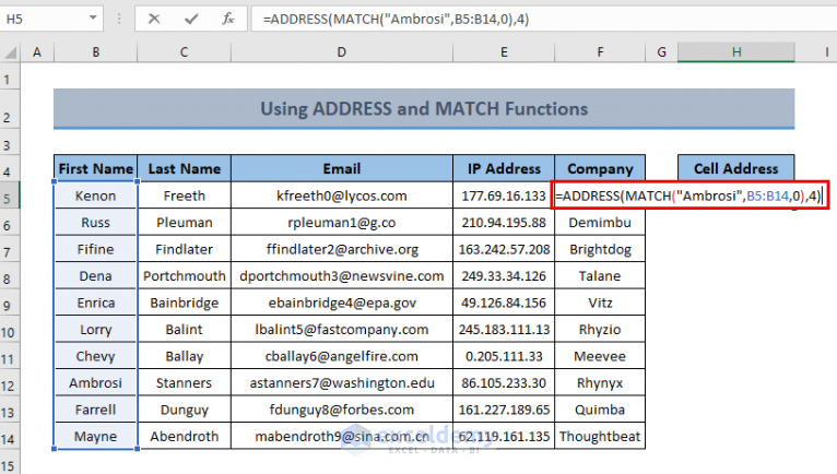 Excel Show Cell Address Instead Of Value