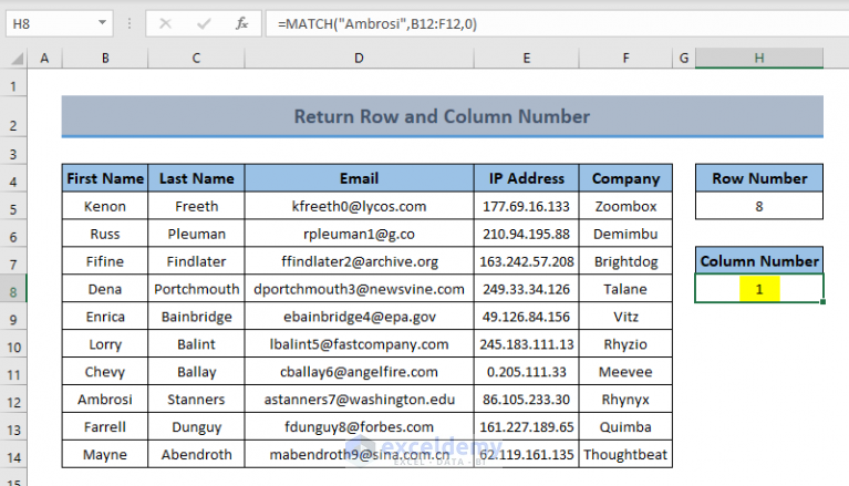 how-to-return-cell-address-instead-of-value-in-excel-5-ways