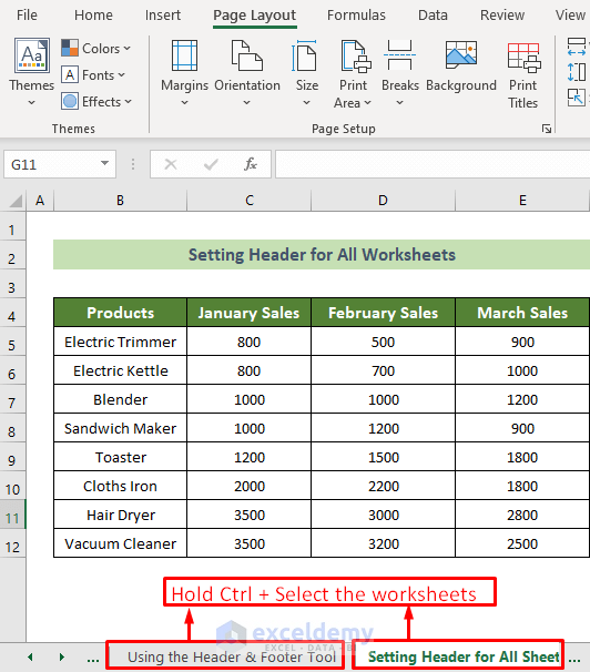 How To Set Header In Excel For All Pages 2 Quick Ways 