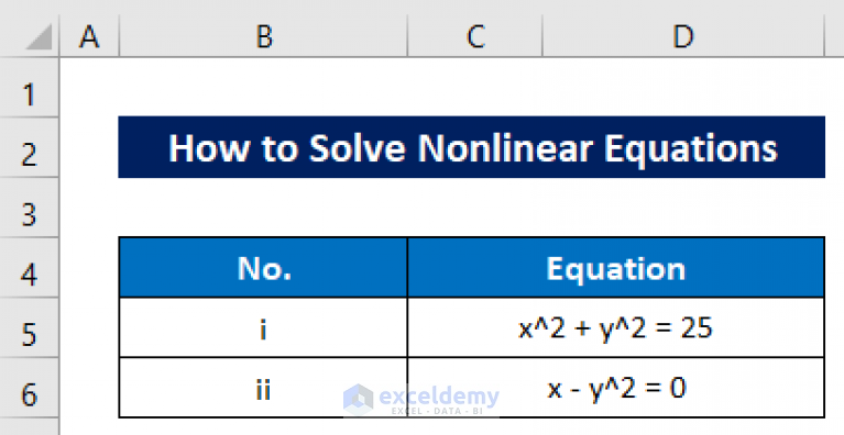 how-to-solve-nonlinear-equations-in-excel-with-easy-steps