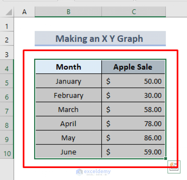 How To Make An X Y Graph In Excel With Easy Steps 