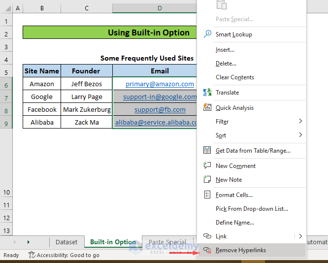 How to Remove All Hyperlinks in Excel (5 Methods) ExcelDemy