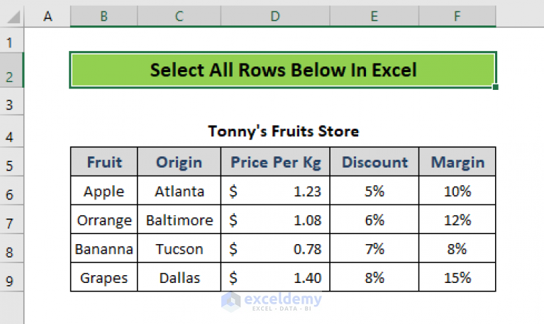 how-to-select-all-rows-to-below-in-excel-3-easy-methods