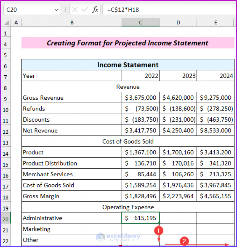 How To Set Up Financial Statements In Excel